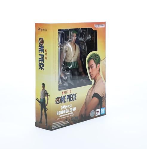 TAMASHII NATIONS One Piece figurine S.H. Figuarts Roronoa Zoro (Netflix) 14 cm, Black, 5.7 inches - Image 3