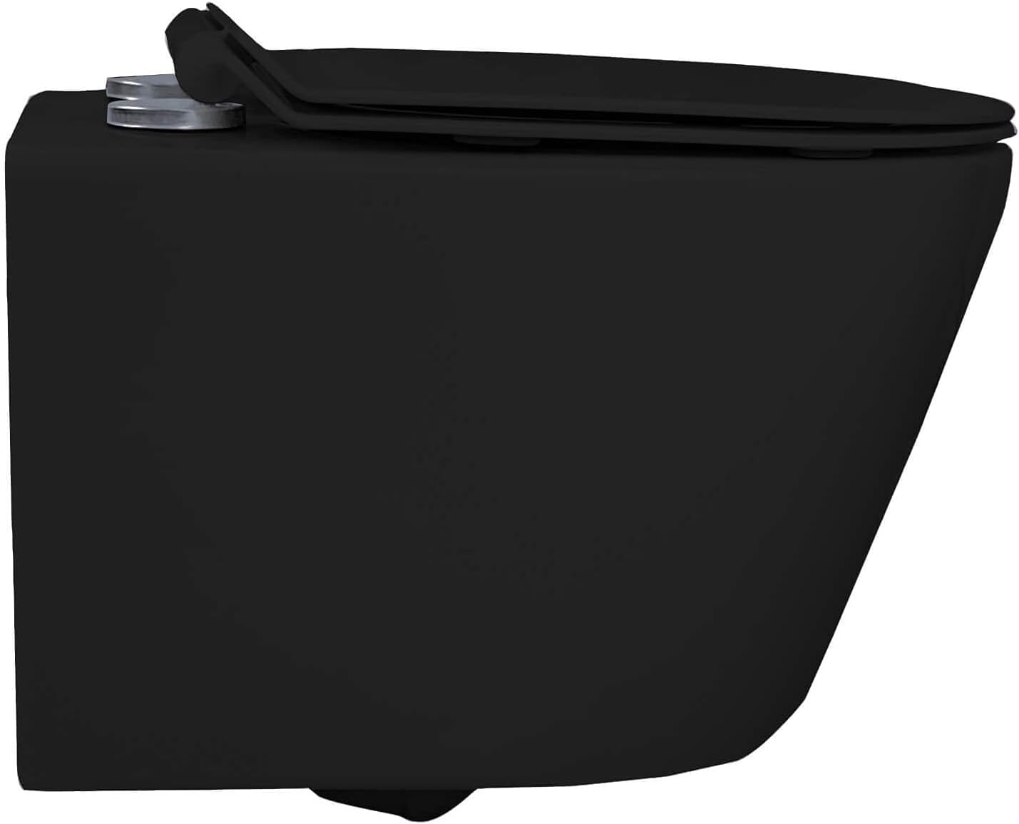 Fine Fixtures Dakota Wall Hung Toilet With Rimless Flush - Black - - 