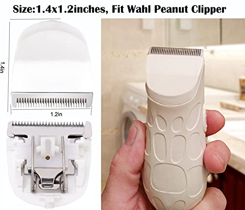 2 Pack Professional Peanut Clipper/Trimmer Snap On Replacement Blades #2068-300 - Compatible with Wa