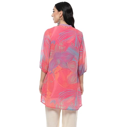 Image of BIBA Women Polyester Straight Fit Kurta