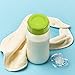 Kisangel Baby Bottle Sealing Covers 10 Pack Leak-Proof Lids for Breast Milk Storage Wide Neck Caps Food Grade Pp Material Travel Friendly