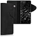 Produktbild kalibri Sony Xperia XZ3 Hülle - Leder Handyhülle für Sony Xperia XZ3 - Schwarz - Handy Wallet Case Cover