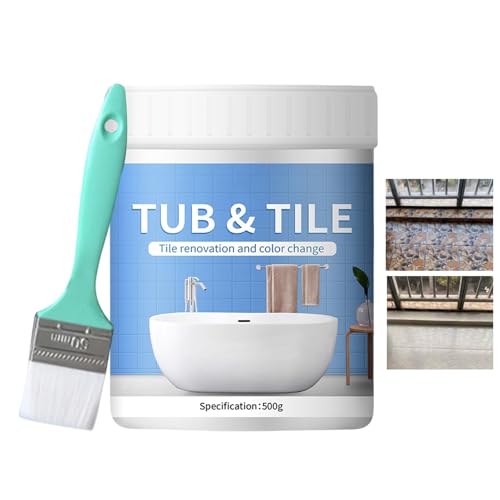 Kit de pintura para bañera,Pintura a base de agua para lavabo y bañera de baño | Kit de renovación para bajo olor para encimeras Lavabos Apartamento Cocina Habitación