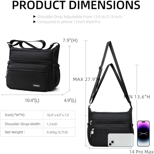 Women Shoulder Handbag Ladies Crossbody Fashion Bag Roomy Multiple Pockets Tote Top Handle Satchel3
