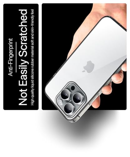 Image of WOW IMAGINE Crystal Clear Transparent Back Case Cover Compatible with iPhone 16 Pro Max | Full Device & Camera Protection Shockproof TPU | Flexible Silicone Back Cover Case - Transparent