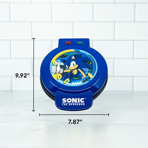 Image of Uncanny Brands Sonic the Hedgehog Waffle Maker - The Speedy Hedgehog on Your Waffles