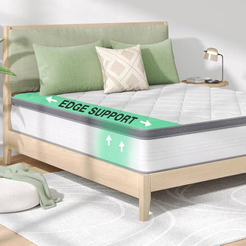 Novilla Full Size Mattress, 12 Inch Hybrid Mattress in A Box, Pocket Innerspring for Motion Isolation, Supportive & Pressure Relief