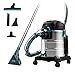 Cecotec Aspirador de pó sólido, líquido, tapeçaria e tapetes com cabo Conga CarpetClean 20000 MAX. 1400 W, 22 Kpa, depósito de água limpa 4 L e sujo 20 L, filtro HEPA, rádio de ação 7 m