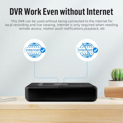 Image of 8 Channel Security DVR Recorder with 500G HDD, 8CH Hybrid 6-in-1 CCTV DVR for Surveillance Camera, Supports 8CH Analog Cameras, DVR for Security Camera Home Surveillance System, Mobile APP & PC Remote
