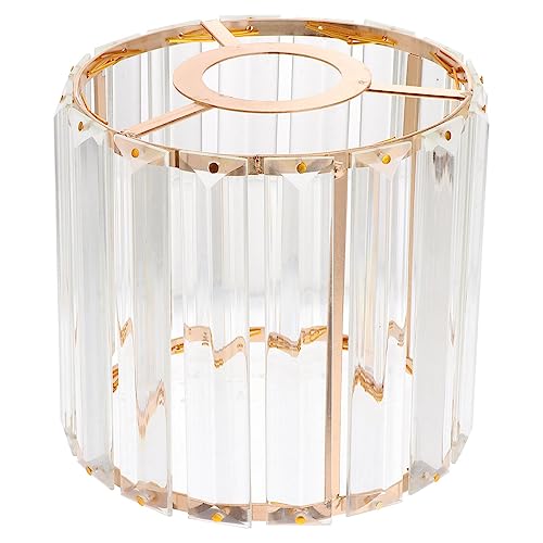 Image of Lurrose Chandelier Lamp Shades Crystal Lampshade Small Clip on Light Shades Lamp Cover Bulb Cover Ceiling Light Covers Wall Lamp Candle Shade for Living Room Bedrooms