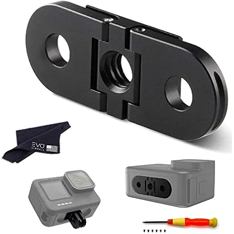 EVO Gimbals PRO10 Base Adapter - Replacement Mount for GoPro Hero 12, 11, Hero 10, Hero 9/8 & GoPro MAX with 1/4 Thread for Tripods, Monopods and Accessories Cover