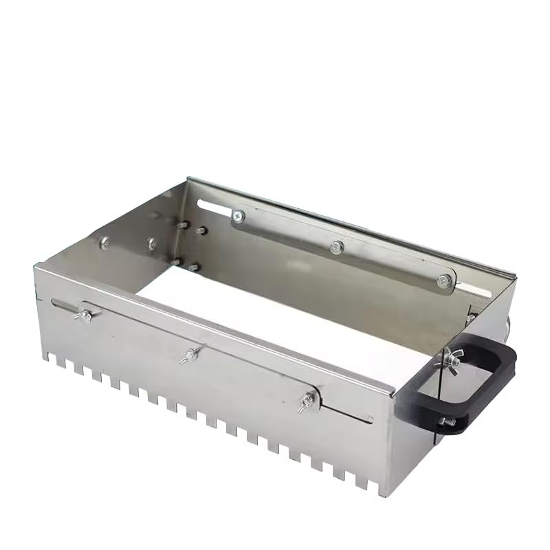 Truelle Crantée Réglable 400-800mm Peigne à Mortier avec Roues Niveleur De Carreaux Boîte Carrée Sable Plat Outil De Nivellement pour Carrelage Et Pavage