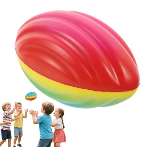 Foam Football - Colorful Waterproof Football | Soft Grip Solid Lightweight Grip | Colorful for Kids Indoor Beach Game Party Team Backyard Practice