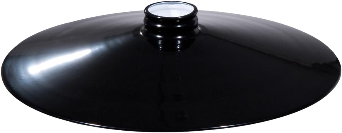 B&P Lamp® Black, Industrial Style Flat Metal Lamp Shade, 14" Diameter
