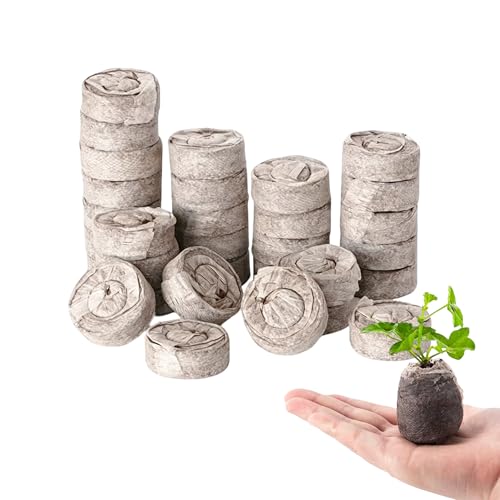 seedman 30 Stück Quelltabletten Anzucht– komprimierte Anzuchtscheiben aus Torf & Kokosfaser,30mm Anzuchtpellets,Anzuchterde für Samen,Gemüse für Garten Beet Gemüse Rasen Innen und Außenbereich
