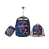 Kit Mochila Lancheira Estojo Reforçada Spider Man Disney
