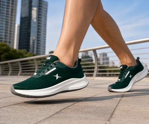 Image of Kraasa Men's Running Shoes | Breathable Mesh Upper | Lightweight Phylon Sole | Cushioned EVA Insole | Comfortable Sports & Casual Sneakers for Gym, Walking & Daily Use