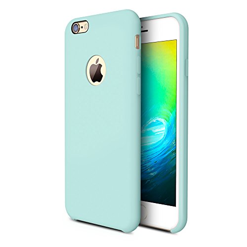 TORRAS [Love Series iPhone 6S Case/iPhone 6 Case, Liquid Silicone Rubber Shockproof Case with Soft Microfiber Cloth Cushion Compatible with iPhone 6 / 6S, Mint