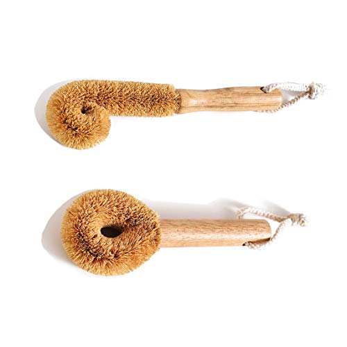 Wooden Cleaning Brush with Natural Coconut Fiber Head