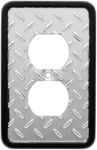 Franklin Brass 135859 Diamond Plate Single Duplex Wall Plate, Packaging may Vary