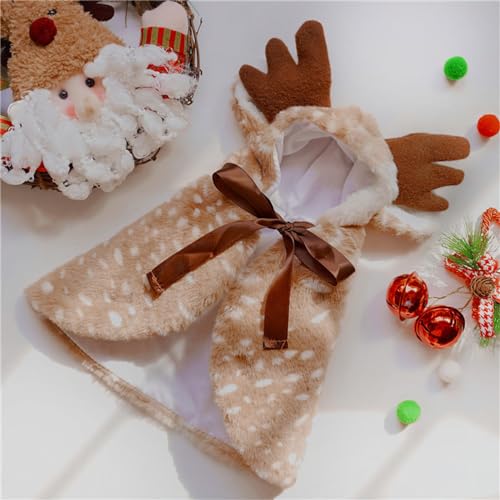 Laikoutd Hunde Umhang Dress Up Kostüm Foto Requisiten Haustier Weichhorn Rentiere Umhang Weihnachten Rentier Themen Cosplay Süße Weihnachtszierkleidung