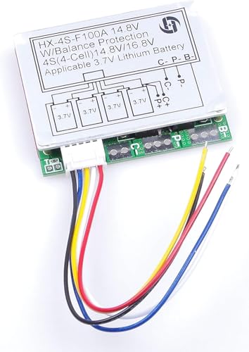 Image of Electrobot 4S 100A 12.8V 14.4V LiFePO4 Lithium Battery BMS PCM Board with Balance Function | 4-Cell 18650 Battery Management Protection Module | 16.8V Charging Voltage - Single Unit