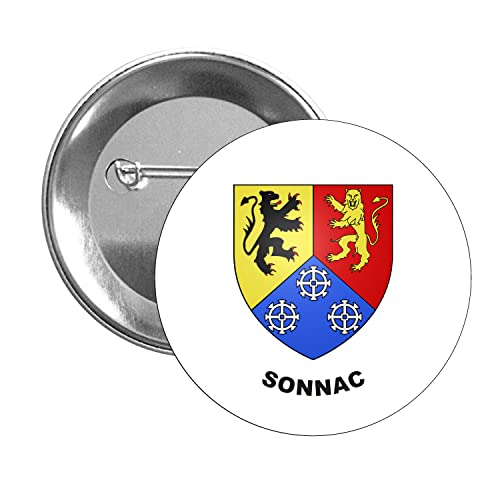 BUTTON HERALDIC SHIELD SONNAC AVEYRON FRANCE
