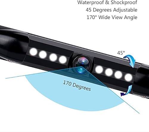 Yimu Backup Camera Vehicle Reversing For Car/Suv/Pickup/Truck/Van/Rv/Trailer Single Power Rear View System Driving/Reversing Use Ip69 Waterproof Night Vision License Plate Frame Backup Camera #TOP1