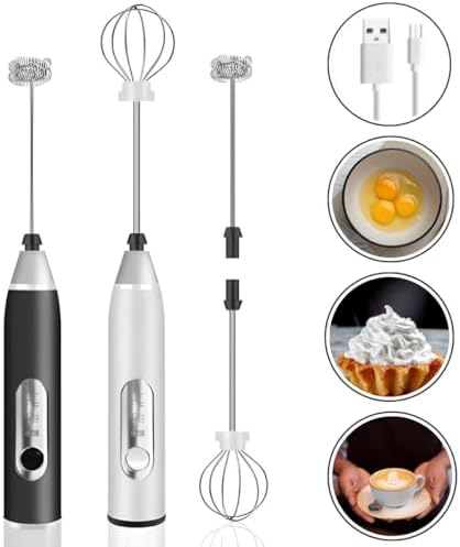 Mini Mixer Portátil USB Recarregável – Espumador de Leite e Café,...