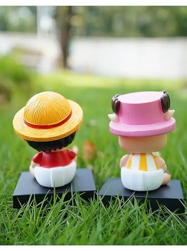 Image of AUGEN Super Hero Monkey D Luffy Baby Action Figure Limited Edition Bobblehead with Mobile Holder for Car Dashboard, Office Desk & Study Table (Pack of 1)