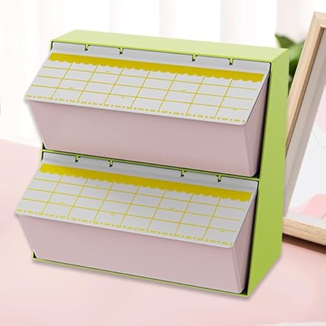 Organizer Countertop Station Tea Rack Practical Container for Utility Room Office, Pink Green