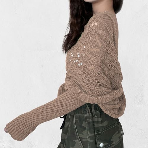 ACOSAP Scarf with Sleeves for Women, Knitted Cable Wrap, Multifunctional Knitted Crochet Shrugs, Double Sleeve Scarf Wrap4