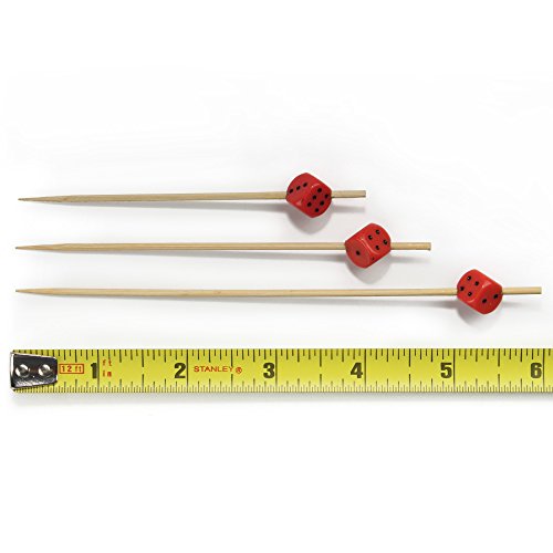 Dés décoratifs en bambou robuste BambooMN 9,9 cm pour buffet chic