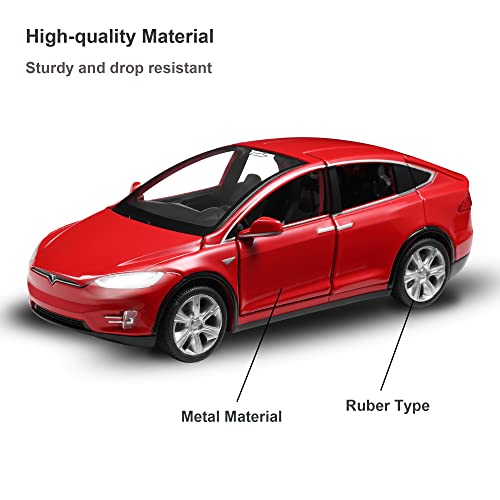 Sasbsc Toy Cars Model X 1:32 Pull Back Vehicles Diecast Car Model Car Toys For Boys And Girls 3 To 12 Years Old Red #TOP4