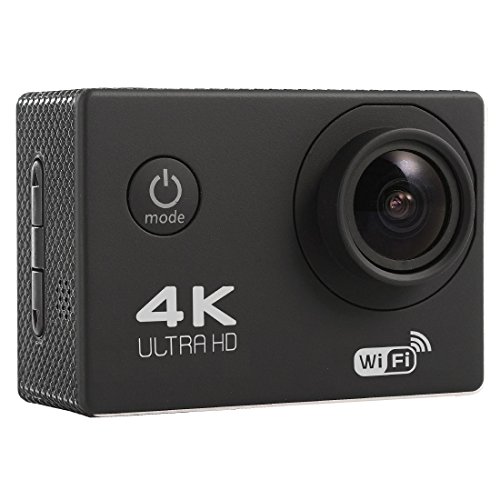 HDJ F60 2.0インチスクリーン4K 170度広角WiFiスポーツアクションカメラカムコーダー、防水ハウジングケース、サポート64GBマイクロSDカード(ブラック) (色 : Black)