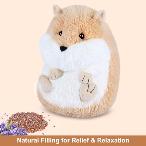 Suzzipals HEATABLE HAMSTER Coolable & Microwavable Stuffed Animals Hamster Plush, Heating Pad For Period Cramps, Pain & Stress Relief, Lavender Soft Hamster Stuffed Animals, Hamster Toys Gifts thumb #2