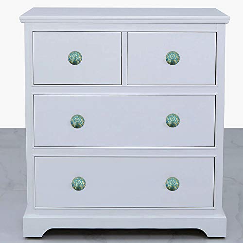 5Moonsun5'S Brass Door Knobs/Drawer Pulls Dresser Door Knobs/Pull And Push Handle Knobs For Cabinets, Wardrobes & Kitchen Cupboards/ Handmade Classic Hardware Decor, 38 Mm Sky Blue (Set Of 2) #TOP7