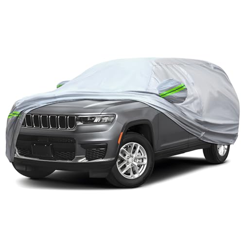 Image of 6-Layer Full Car Cover is All-Weather Waterproof, Universal in All Seasons, Snow Prevention, Rainproof, Acid Rainproof, Sunscreen, Ultraviolet-Proof, Applicable to SUV and MPV (201 inch-211 inch)