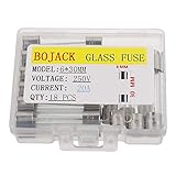 BOJACK 6x30mm 20 A 20 amp 250 V 0.24x1.18 Inch Volt F20AL250V Fast-Blow Glass Fuses(Pack of 18 Pcs)
