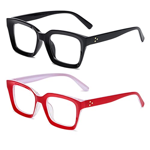 Image of JOVAKIT Non Prescription Glasses for Women Men Fashion Square Frame Eyeglasses