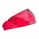 Halo Headband Bandit- 4 inch Wide Pullover Headband Sweatband for Men and Women (Lava), One Size