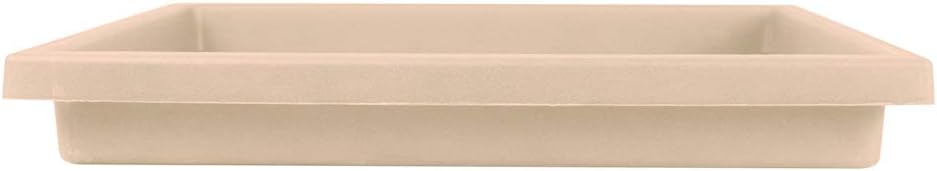 The HC Companies 14 Inch Accent Square Plastic Plant Saucer - Indoor Outdoor Plant Trays for Pots - 14"x14"x1.8", Chocolate