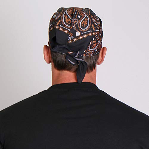 Hot Leathers Paisley Skull Bandana