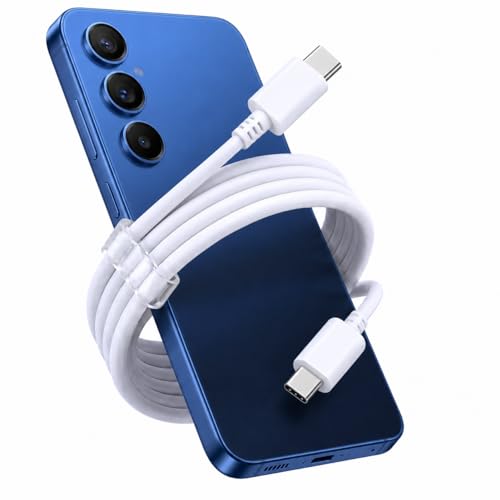 Image of 45W Type C To C PD Ultra-Fast Cable | Compatible with Samsung S25 /S24 /S24 /S23 /S22 /S21(Ultra /Fe) M36 /M35 /M07 /06 /05,(S /A /F /M)| Original Superfast Charging |White