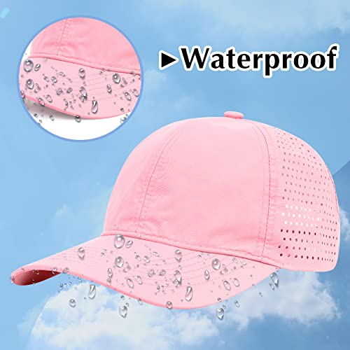 Durio Baseball Cap Women Waterproof Summer Hat Adjustable Baseball Hat For Women Mens Running Hat Golf Hats & Caps D Light Pink Medium #TOP2