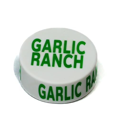 Culinary ID Bands FIFO Lid Wrap, Silicone Lid Cover Label for FIFO Bottles, Fits 12-32 oz, "GARLIC RANCH" Print, 360° View, Food Grade, Durable, 1 Count image 2