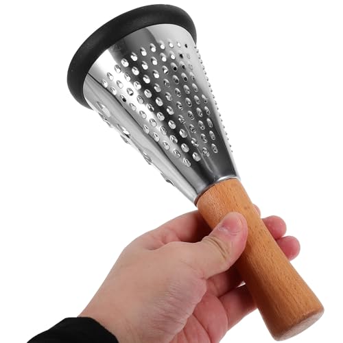Rallador de queso multifuncional acero inoxidable con mango de madera miniatura 4