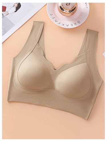 Women's 4 Pack Seamless Bra Push Up Supportive No Underwire Padded Comfy Everyday Bras3