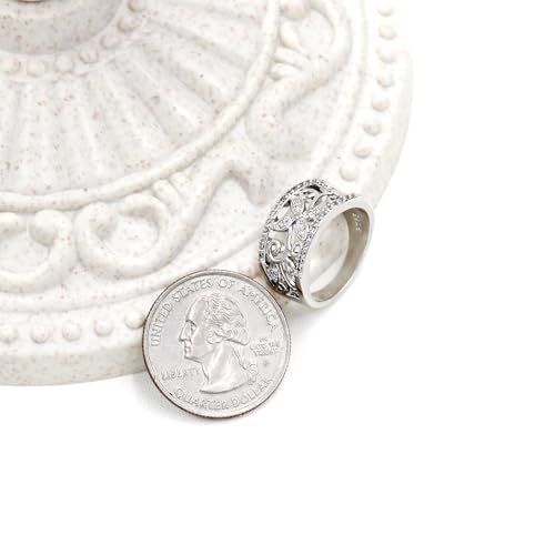 Rose Gold Plated Wide Hollow Flower Butterfly Anniversary Cocktail Statement Rings for Women CR0983