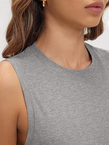 Image of ODODOS Women's Performance Tank Ultra Soft odSTRATUM Tech Sleeveless Tee Shirts High Crew Neck Pullover Top